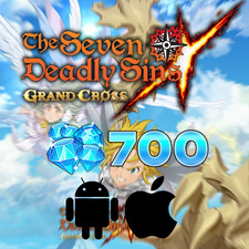 7DS: cuentas de servidor Grand Cross 700 Diamonds, (Android e iOS), Global y Asia.