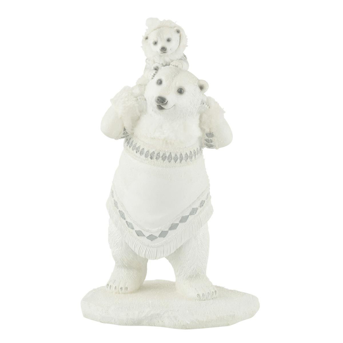 Ours polaire statuette blanche 31cm figurine décoration maison moderne scandinave