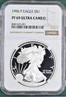 1996 P Proof American Silver Eagle NGC PF69 Brown Label - A624