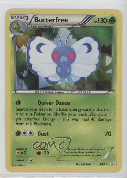 Butterfree (Cracked Ice Holo) Holo Pokémon XY Generations #5