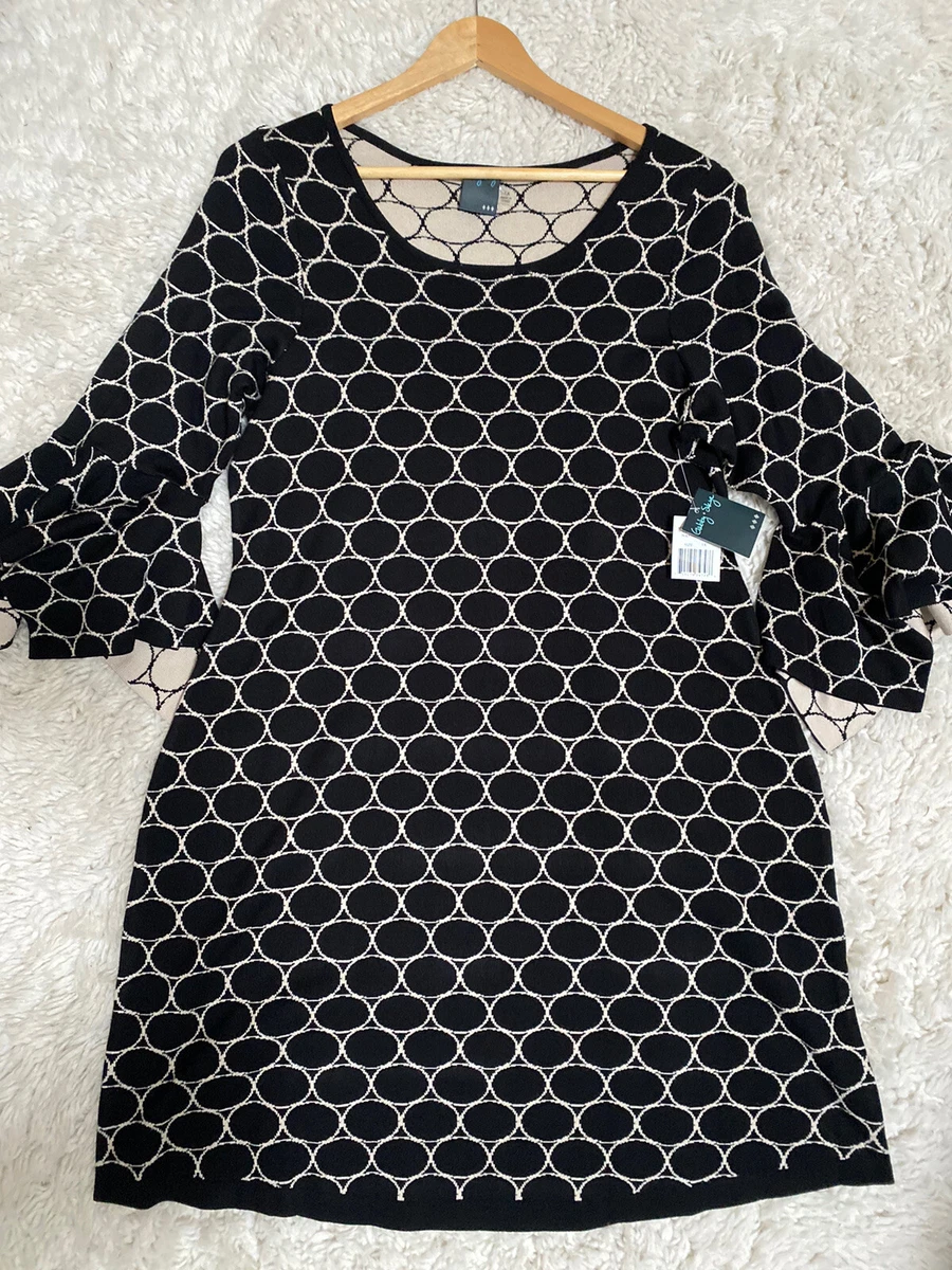 NEW Gabby Skye Women s Sweater Dress Pullover Women s Sz 1X Black
