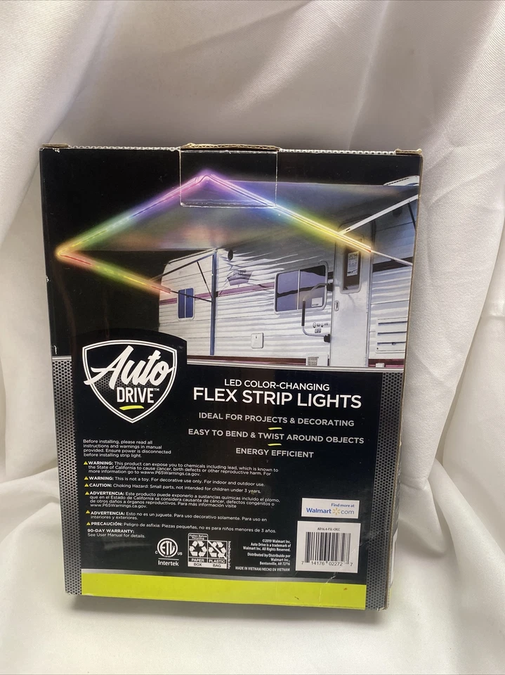 NEW Auto Drive LED Color Changing Flex Strip Lights 18.4 Feet RV Camper Outdoors - Image 2 of 2
