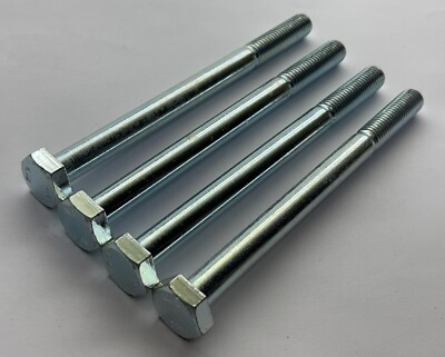 M10-1.50 x 130 Class 10.9 Hex Cap Screws Bolts Zinc Plated Qty.4 (23D125)