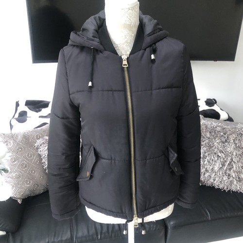 Black Puffer Jacket, Size 8, Good Condition eBay