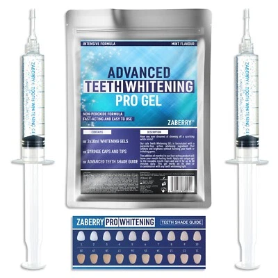 Teeth Whitening Gel Professional Tooth Bleaching Dental Grade 2x10ml ZABERRY