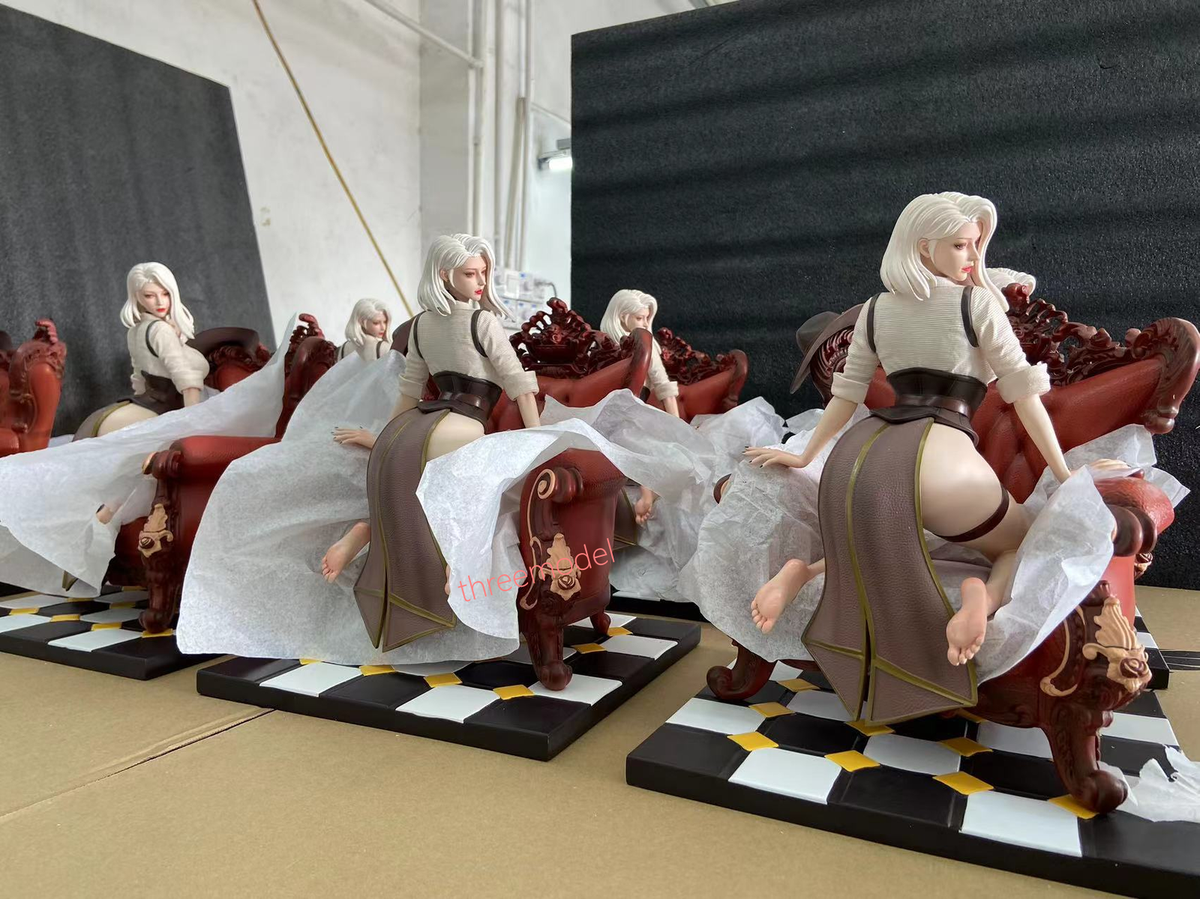 MX Studio Lazydog Ashe 1/6 Resin Model Painted Bob Head Anime