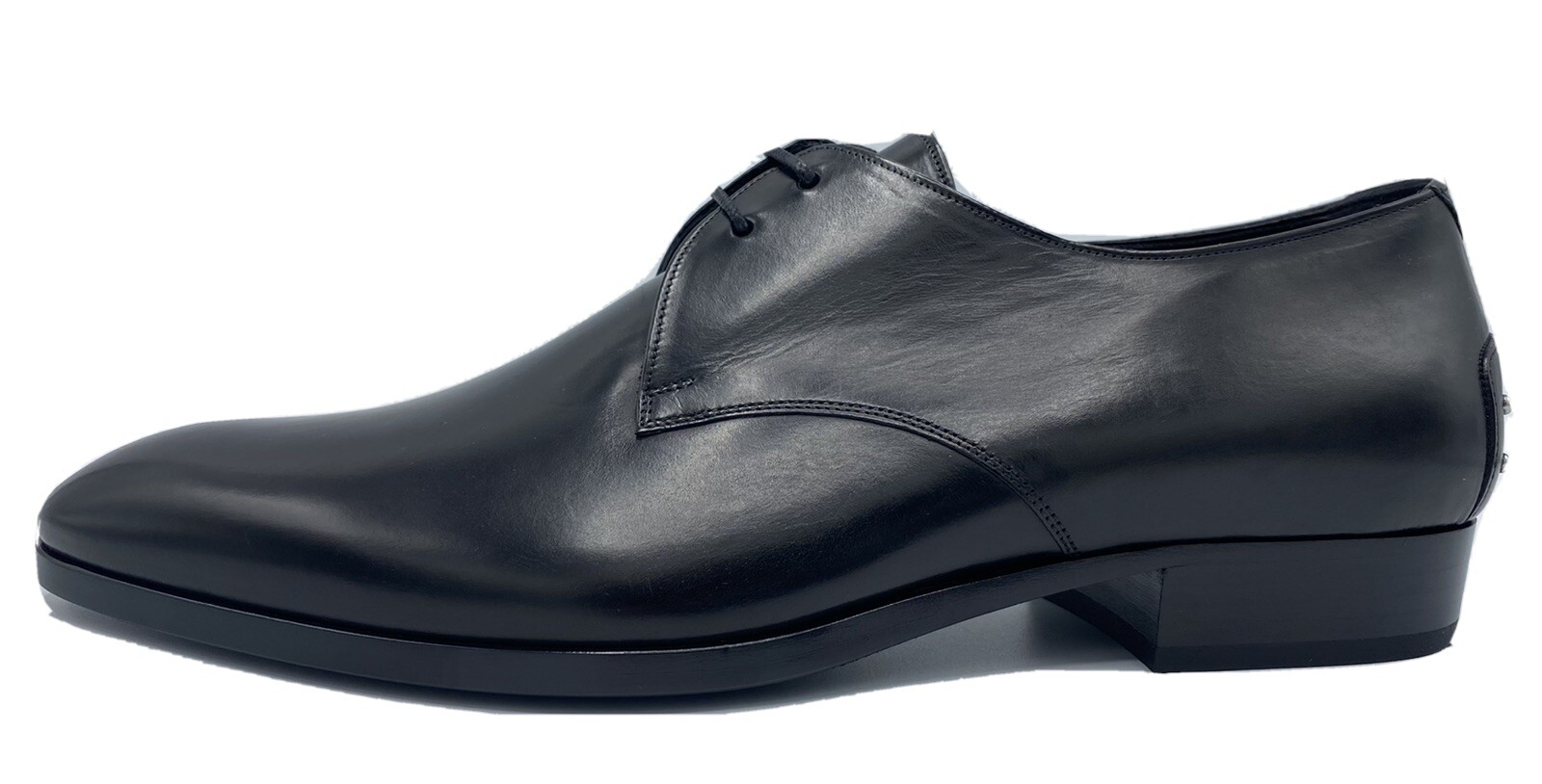 Scarpe stringate Saint Laurent Wyatt in pelle nera da $1.000 taglia US 9 Made in Italy