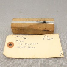 Vintage 1/4" Ball Fishing Jig #114 Jig Head Casting Mold Handmade