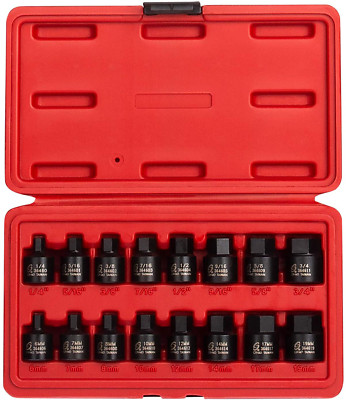 Sunex 3646, 3/8 Inch Drive Low Profile Impact Hex Driver Set, 16-Piece ...