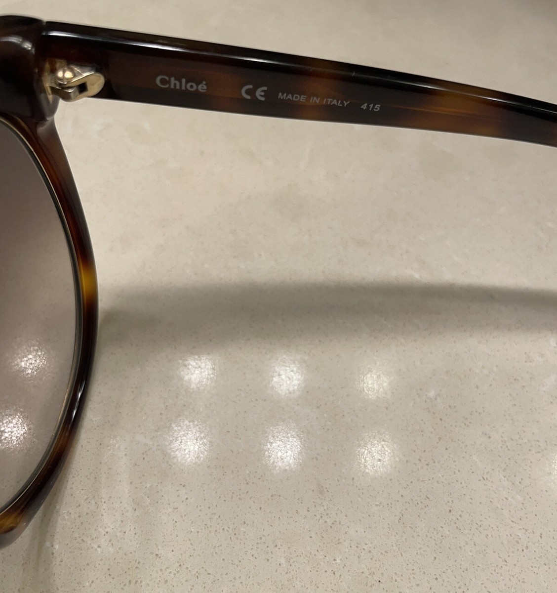 Chloe Italy CE690S Tortoise Logo Stud Semi-Cat-Eye  display picture 1