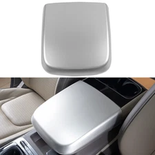 For Kia Carnival 2022-2023 Silver Inner Central Armrest Storage Box Cover Trim