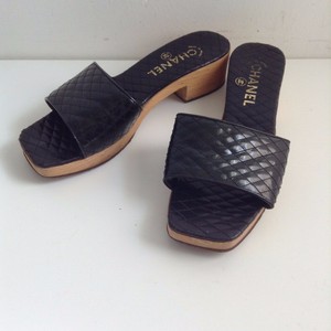 chanel wooden sandals