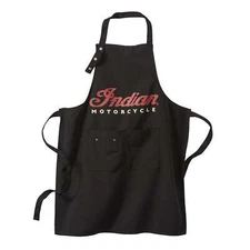 Indian Motorcycle Unisex Motorcycle BBQ Apron, Black | 2861348