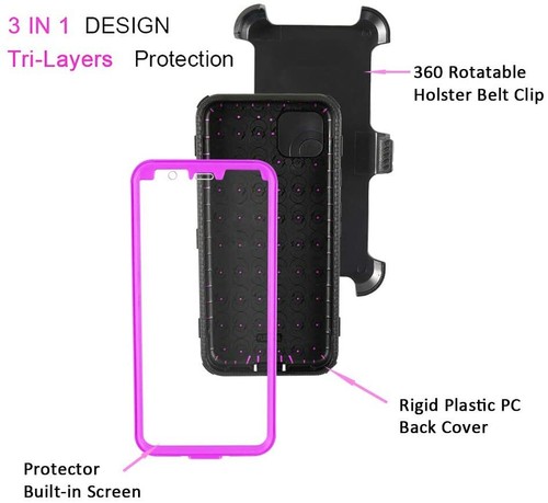 For Google Pixel 4 / Pixel 4XL Case Built in Holster Kickstand Screen Protector - 第 13/25 張圖片