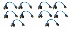12" RCA Audio Jack Cable Y Splitter Adapter 2 Male to 1 Female Plug 10 Pcs 
