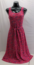Lauren Ralph Lauren Black Label Geometric Fuchsia Belted Crepe Midi Dress 2
