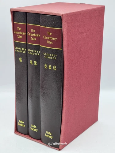 The Canterbury Tales - 3 volume set - Geoffrey Chaucer - Folio Society - 1989