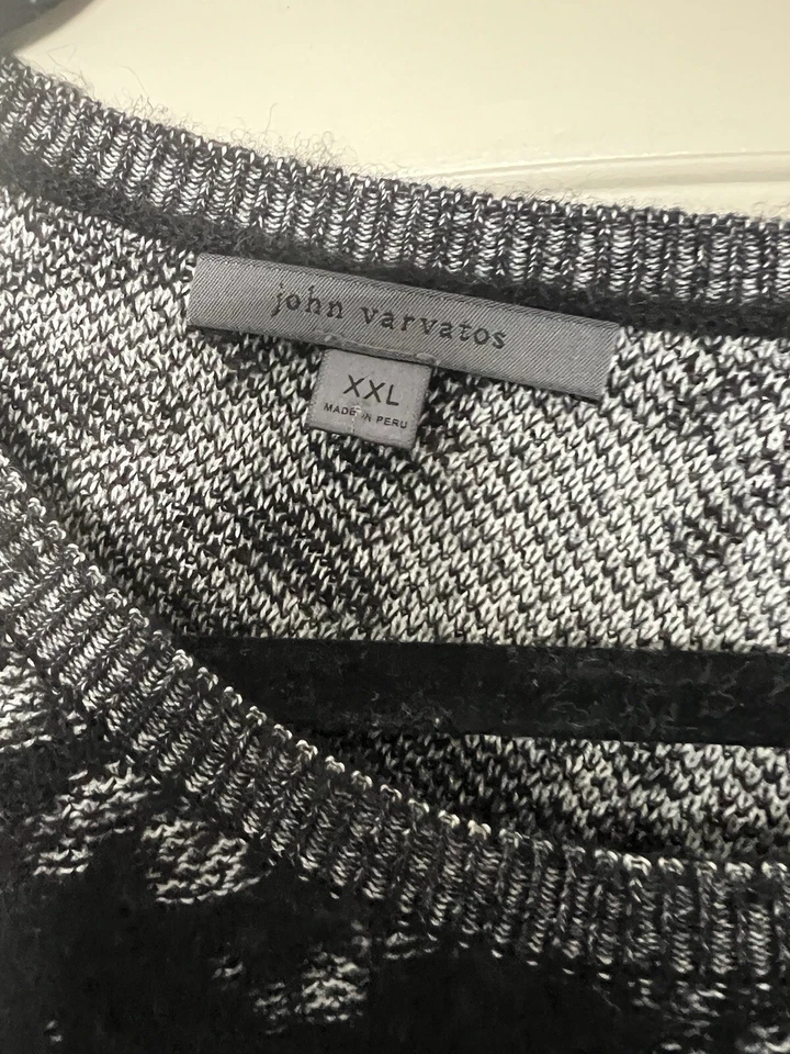 John Varvatos Collection Regular Fit Distressed Crewneck Sweater XXL MSRP: $398 - Image 4 of 4