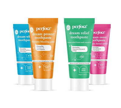 Perfora Dream Range Toothpaste Assorted Pack - 300 gms (75 gms, Pack Of 4)