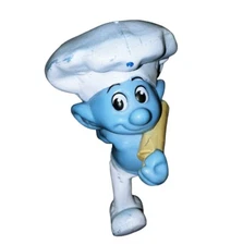Baker Smurf Figure 3" inch Good Condition Clean Some Minor Wear As PIctured NOTE