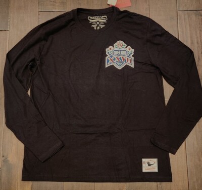 Mitchell & Ness Super Bowl XXVII Long Sleeve Black Shirt M L
