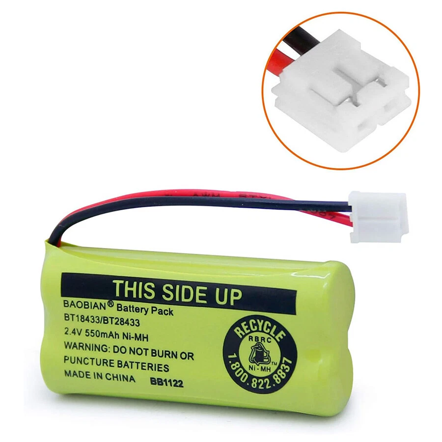 3x BT18433 BT28433 BT184342 BT284342 2.4V 500mAh NI-MH para teléfono inalámbrico Vtech Foto 3 de 4