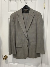 Men's 44R Brooks Brothers Madison. Mid Grey Blue Pinstripe Wool Suit Made USA