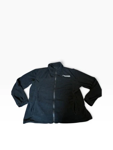 7-Eleven 7-11 Jacket Adult XL Black Fleece-Lined Softshell Employee Uniform Coat - product listing photo