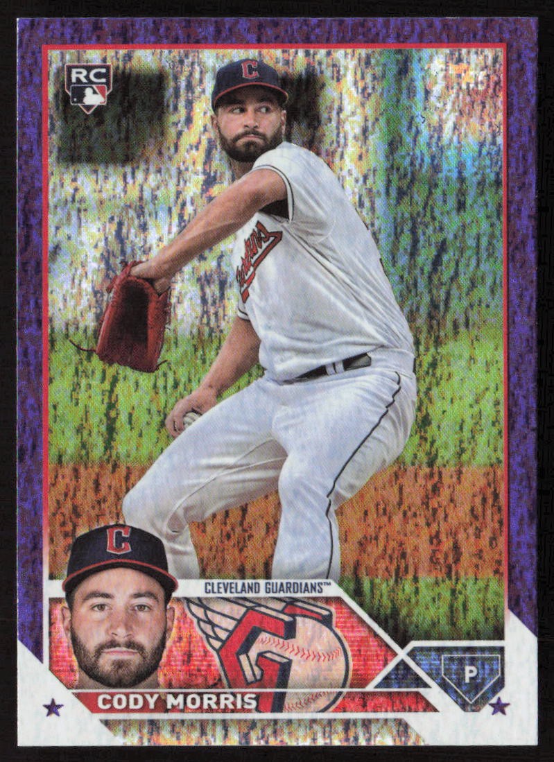 Cody Morris Rookie 2023 Topps Purple Foilboard #/799 #507 Cleveland Guardians