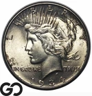 1934 Peace Dollar, Lustrous Premium Quality Solid Gem BU++