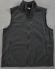 The North Face Gordon Lyons Vest Mens XL Heather Black Fleece Lined Full Zip