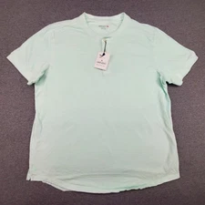 UNTUCKit Shirt Mens XL Light Blue Westerman Short Sleeve Henley Regular Fit