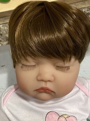 Lifelike  Reborn Baby Doll Sleeping Newborn Pink  Bear Outfit 22  Weighed