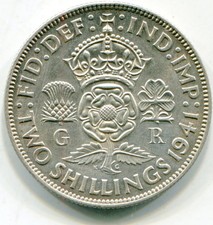 UK Florin 1941 KM-855   .1818 oz ASW   lotfeb4469