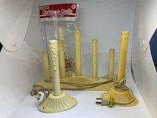 Lot Vintage Light Candolier Candelabra Electric Drip Candle Plastic New & Used