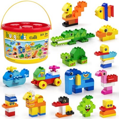 burgkidz Educational Toy Classic Big Size Bricks 135 Pieces, Multicolor 