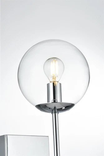 Living District Neri 6" Wall Sconce Clear Shade In Chrome - Picture 4 of 7