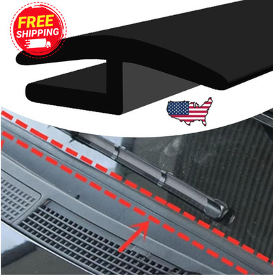Windshield Cowl Rubber Seal Strip, 1.7M/5.6Ft Car Front and Rear Weatherstrip Su