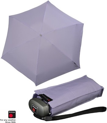 Knirps Regenschirm Damen Taschenschirm mini klein leicht flach Travel lavender