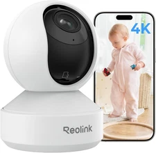 REOLINK Smart 4K UHD Pan & Tilt Dual-Band Wi-Fi 6 Indoor Security White 8MP
