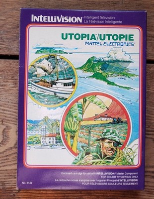 Intellivision Utopia Game - Complete with Manual, Overlays Original Box
