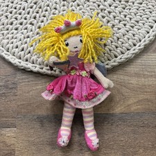 Princess Lillifee Fairy Mini Plush Doll 6” Yellow Hair Pink Dress