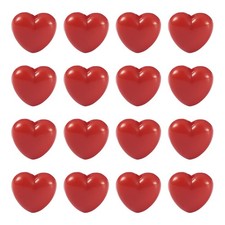 Cheriswelry 100pcs Solid Red Heart Pony Beads Small Cute Small, Red-Heart