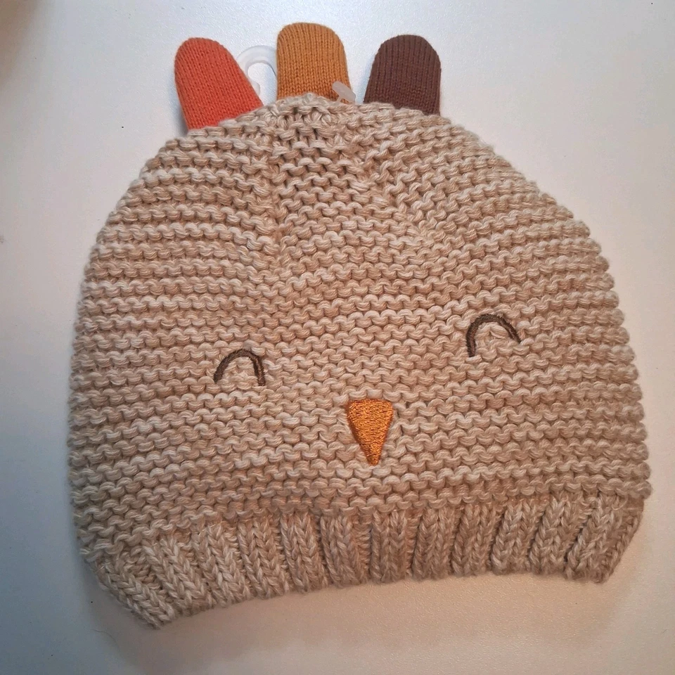 Pavo Acción de Gracias Otoño Otoño Marca Carters Gorro Lanzador Sombrero Infantes 0-3 Mo Foto 2 de 4