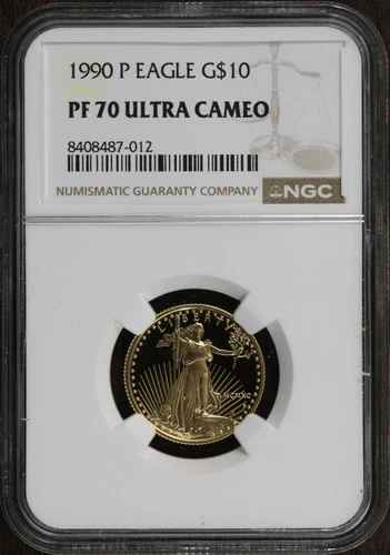 1990 (PF70 DCAM) Proof 1/4 oz American Gold Eagle $10 AGE NGC - Flawless