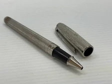 S.T. Dupont Classique Silver Guilloché Rollerball Pen Made in France (No Refill)