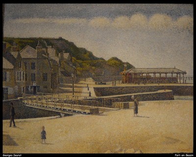 Georges Seurat Port En Bessin O 1 Vintage Kunstdruck Poster Wanddeko Deko Ausstellung