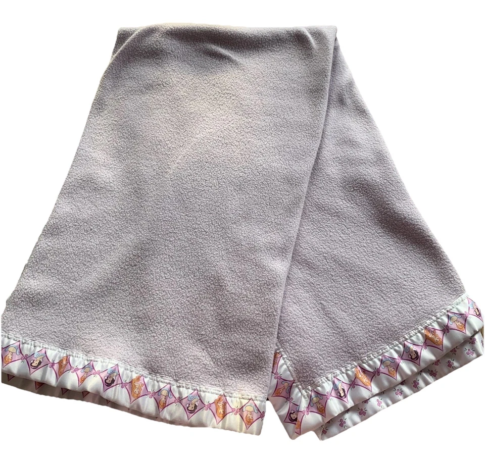 "Manta Princesas Disney Niño Pequeño Tiro Púrpura, Borde Satinado 60"x 53""" Foto 2 de 4