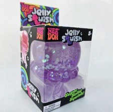 Purple NeeDoh Jelly Squish Sparkle Jellyfish Stress Toy Squishy Squeeze Nee Doh