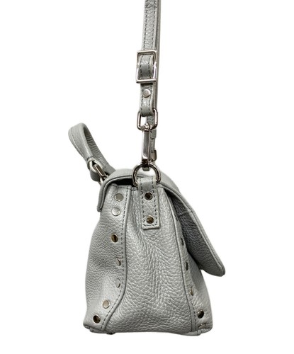 zanellato postina leather mini shoulder bag gray - Picture 4 of 8
